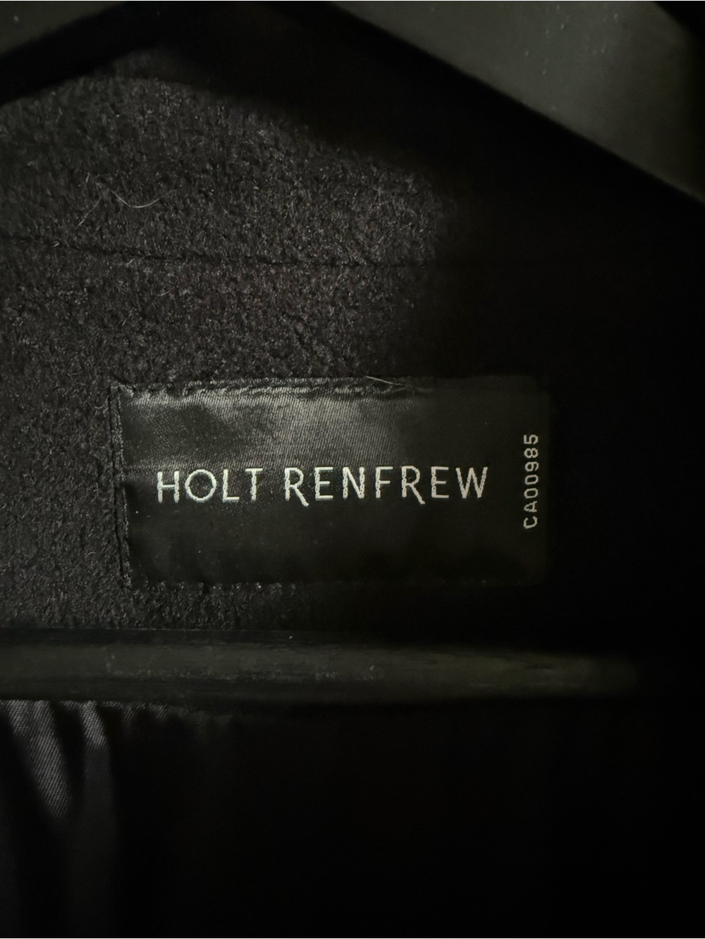 Holt Renfrew Angora Wool Black Coat A-line Single-Breasted Button Jacket Size 6 - Picture 8 of 11
